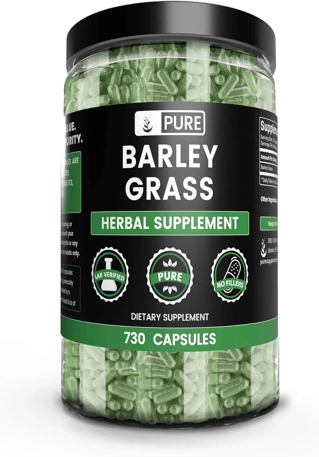 PURE ORIGINAL INGREDIENTS - Pure Original Ingredients Barley Grass 730 Capsulas - The Red Vitamin MX - Suplementos Alimenticios - {{ shop.shopifyCountryName }}
