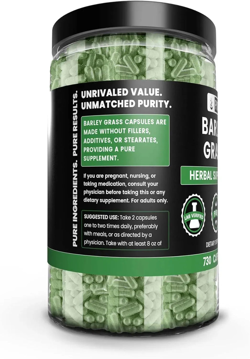 PURE ORIGINAL INGREDIENTS - Pure Original Ingredients Barley Grass 730 Capsulas - The Red Vitamin MX - Suplementos Alimenticios - {{ shop.shopifyCountryName }}