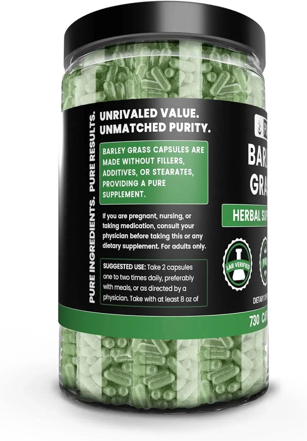 PURE ORIGINAL INGREDIENTS - Pure Original Ingredients Barley Grass 730 Capsulas - The Red Vitamin MX - Suplementos Alimenticios - {{ shop.shopifyCountryName }}