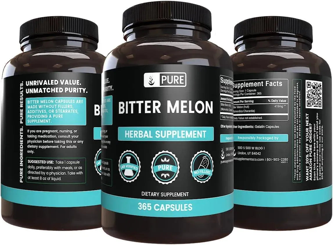 PURE ORIGINAL INGREDIENTS - Pure Original Ingredients Bitter Melon 365 Capsulas - The Red Vitamin MX - Suplementos Alimenticios - {{ shop.shopifyCountryName }}