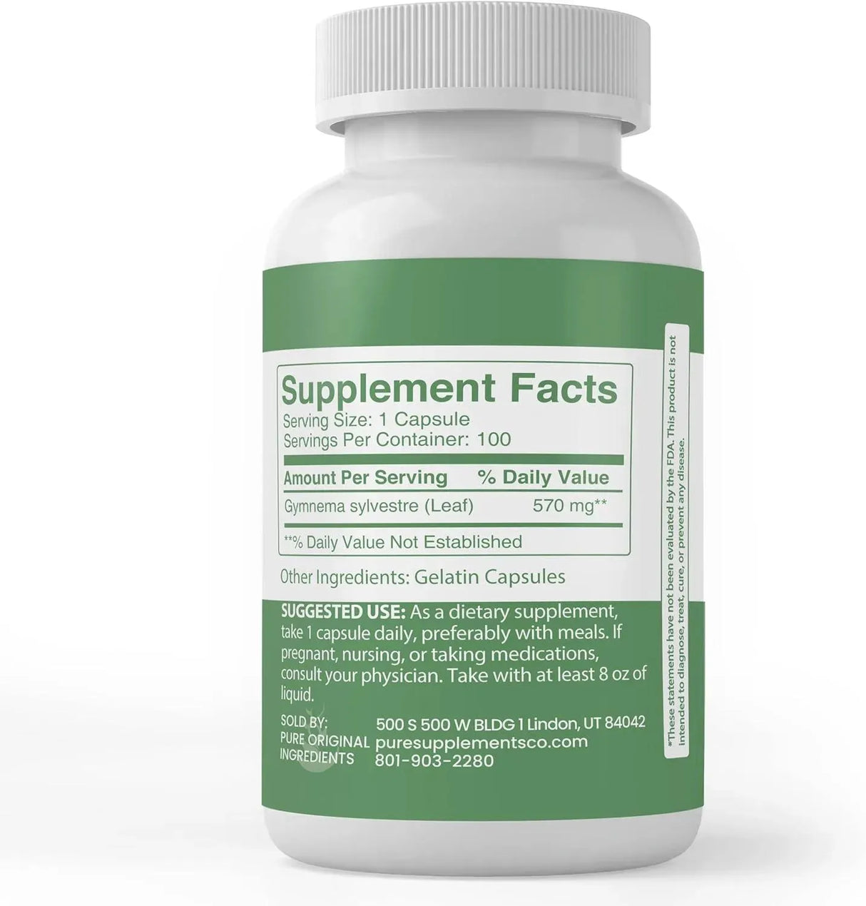 PURE ORIGINAL INGREDIENTS - Pure Original Ingredients Gymnema Sylvestre 100 Capsulas - The Red Vitamin MX - Suplementos Alimenticios - {{ shop.shopifyCountryName }}