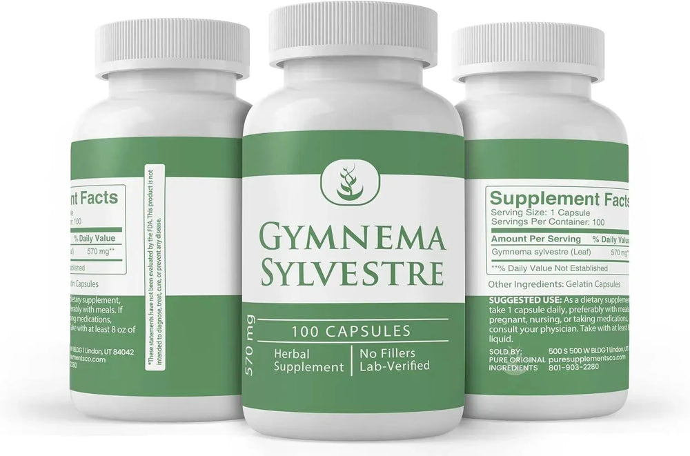 PURE ORIGINAL INGREDIENTS - Pure Original Ingredients Gymnema Sylvestre 100 Capsulas - The Red Vitamin MX - Suplementos Alimenticios - {{ shop.shopifyCountryName }}