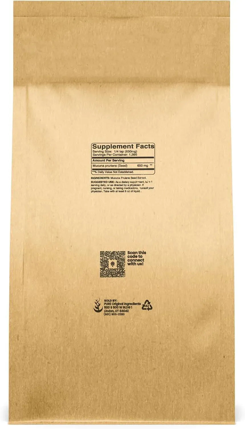 PURE ORIGINAL INGREDIENTS - Pure Original Ingredients Mucuna Pruriens Powder 907Gr. - The Red Vitamin MX - Suplementos Alimenticios - {{ shop.shopifyCountryName }}