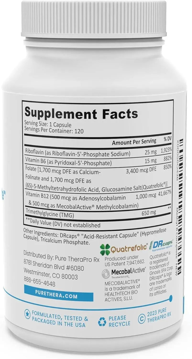 PURE THERAPRO RX - Pure Therapro Rx Methyl B Complete 120 Capsulas - The Red Vitamin MX - Suplementos Alimenticios - {{ shop.shopifyCountryName }}