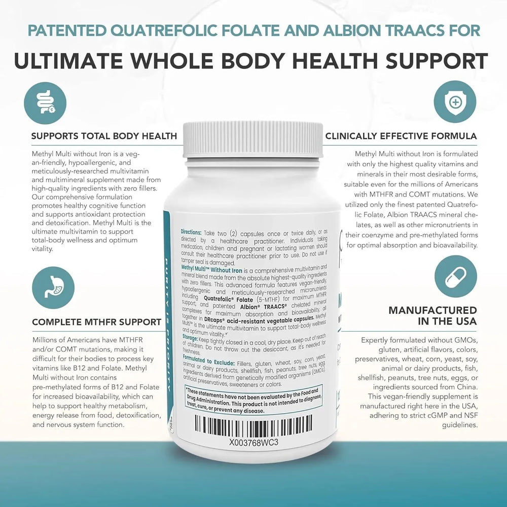 PURE THERAPRO RX - Pure Therapro Rx Methyl Multi Without Iron 120 Capsulas - The Red Vitamin MX - Suplementos Alimenticios - {{ shop.shopifyCountryName }}