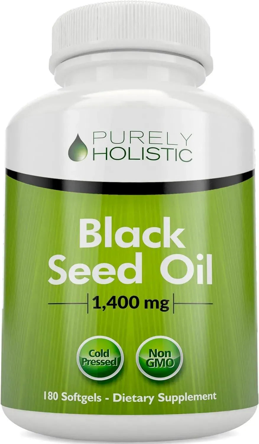 PURELY HOLISTIC - Purely Holistic Black Seed Oil 1400Mg. 180 Capsulas Blandas - The Red Vitamin MX - Suplementos Alimenticios - {{ shop.shopifyCountryName }}