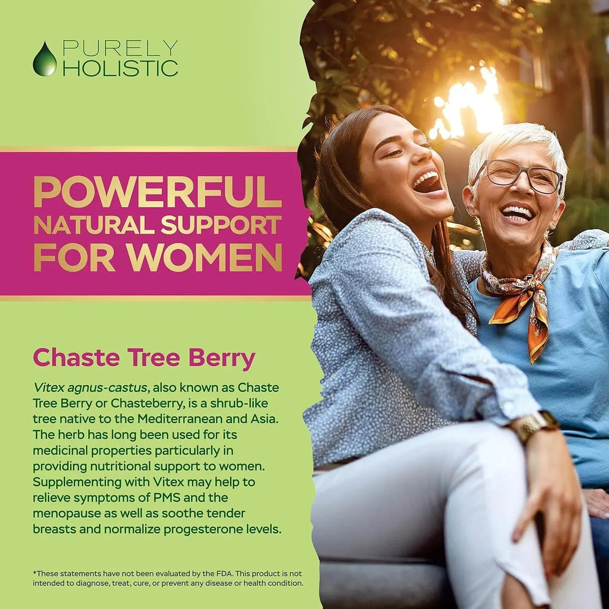 PURELY HOLISTIC - Purely Holistic Chasteberry Baya Casto Supplement 650Mg. 120 Capsulas - The Red Vitamin MX - Suplementos Alimenticios - {{ shop.shopifyCountryName }}