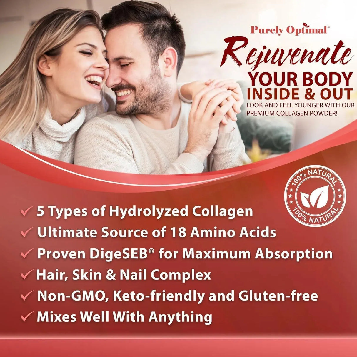 PURELY OPTIMAL - Purely Optimal Premium Multi Collagen Powder 454Gr. - The Red Vitamin MX - Suplementos Alimenticios - {{ shop.shopifyCountryName }}