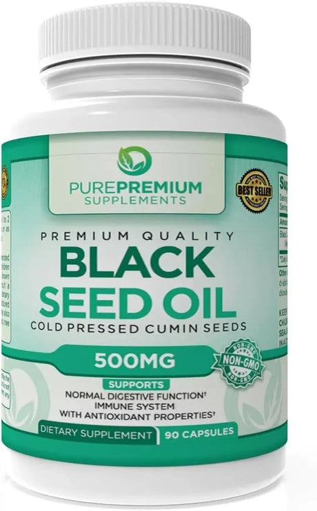 PUREPREMIUM SUPPLEMENTS - PurePremium Black Seed Oil 500Mg. 90 Capsulas - The Red Vitamin MX - Suplementos Alimenticios - {{ shop.shopifyCountryName }}