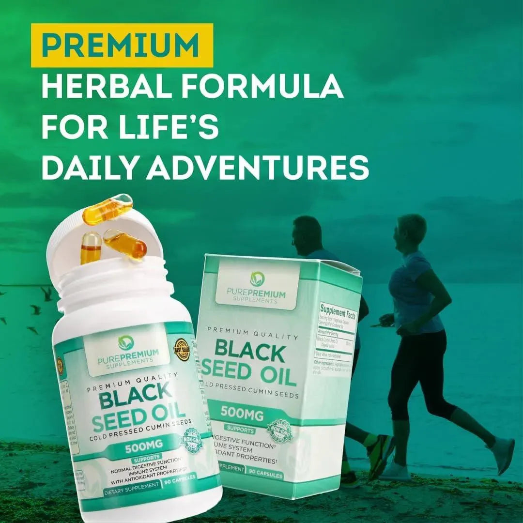 PUREPREMIUM SUPPLEMENTS - PurePremium Black Seed Oil 500Mg. 90 Capsulas - The Red Vitamin MX - Suplementos Alimenticios - {{ shop.shopifyCountryName }}