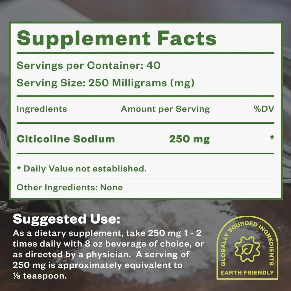 PURISURE - Purisure CDP Choline Citicoline Powder 10Gr. - The Red Vitamin MX - Suplementos Alimenticios - {{ shop.shopifyCountryName }}