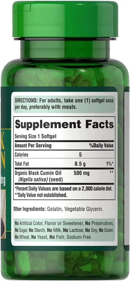 PURITAN'S PRIDE - Puritan's Pride Black Cumin Seed Oil 500Mg. 60 Capsulas Blandas - The Red Vitamin MX - Suplementos Alimenticios - {{ shop.shopifyCountryName }}