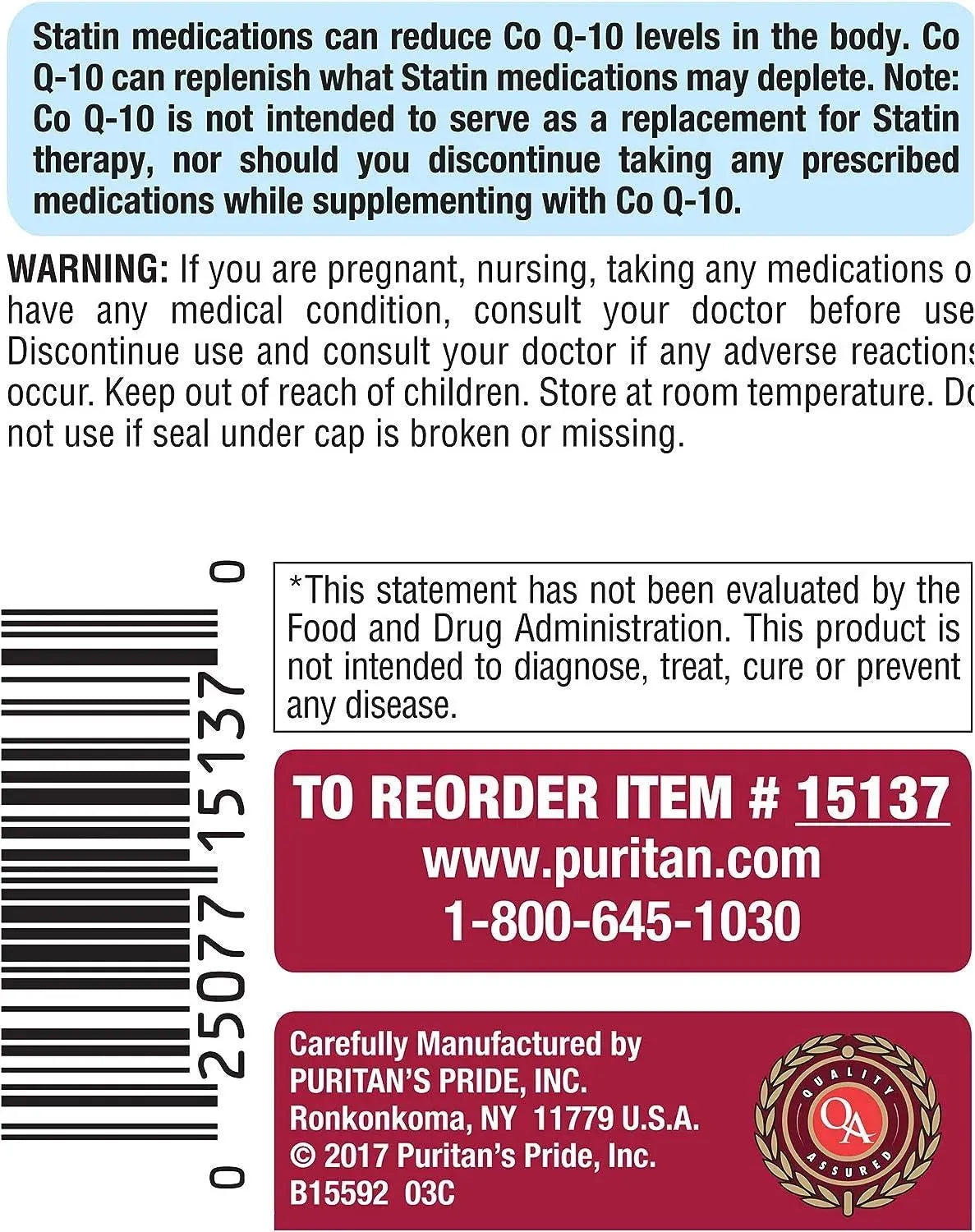 PURITAN'S PRIDE - Puritan's Pride CoQ10 100Mg. 240 Capsulas Blandas - The Red Vitamin MX - Suplementos Alimenticios - {{ shop.shopifyCountryName }}