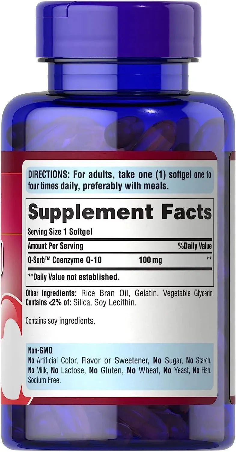 PURITAN'S PRIDE - Puritan's Pride CoQ10 100Mg. 240 Capsulas Blandas - The Red Vitamin MX - Suplementos Alimenticios - {{ shop.shopifyCountryName }}