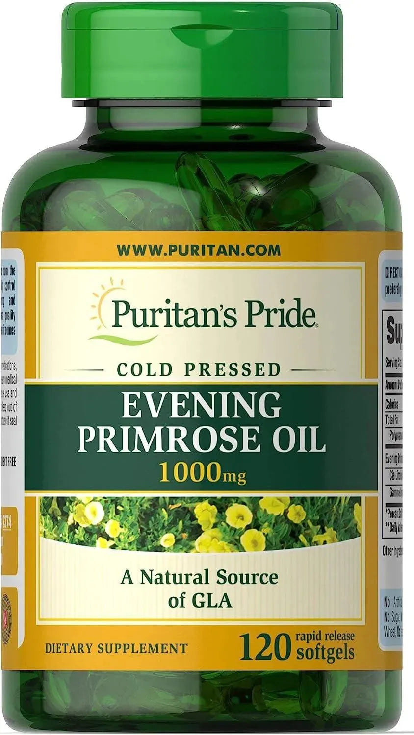 PURITAN'S PRIDE - Puritan's Pride Evening Primrose Oil 1000Mg. 120 Capsulas Blandas - The Red Vitamin MX - Suplementos Alimenticios - {{ shop.shopifyCountryName }}