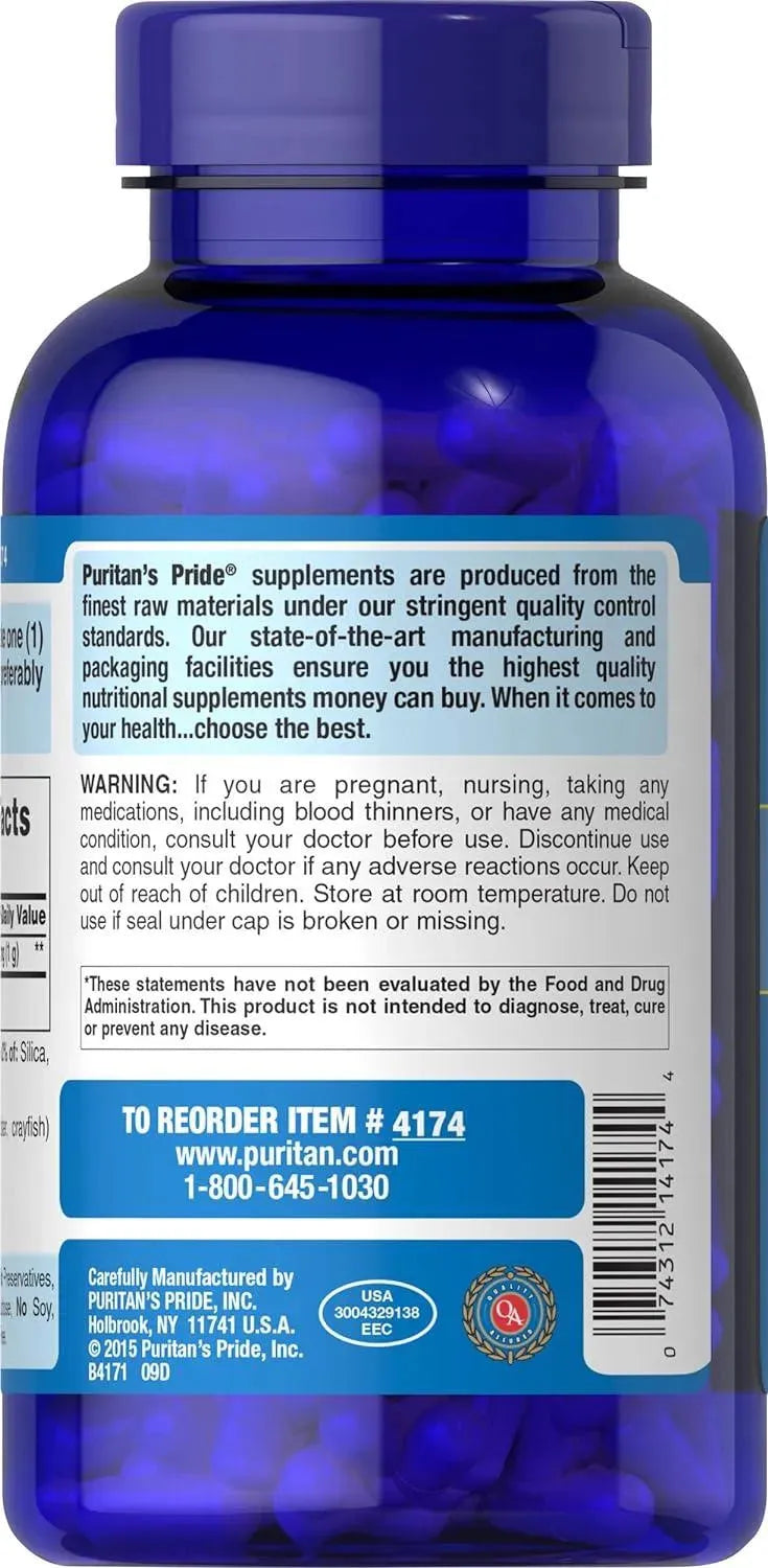 PURITAN'S PRIDE - Puritan's Pride Glucosamine HCI 680Mg. 240 Capsulas - The Red Vitamin MX - Suplementos Alimenticios - {{ shop.shopifyCountryName }}