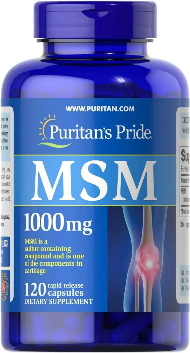 PURITAN'S PRIDE - Puritan's Pride Joint Support Formula MSM 1000Mg. 120 Capsulas - The Red Vitamin MX - Suplementos Alimenticios - {{ shop.shopifyCountryName }}