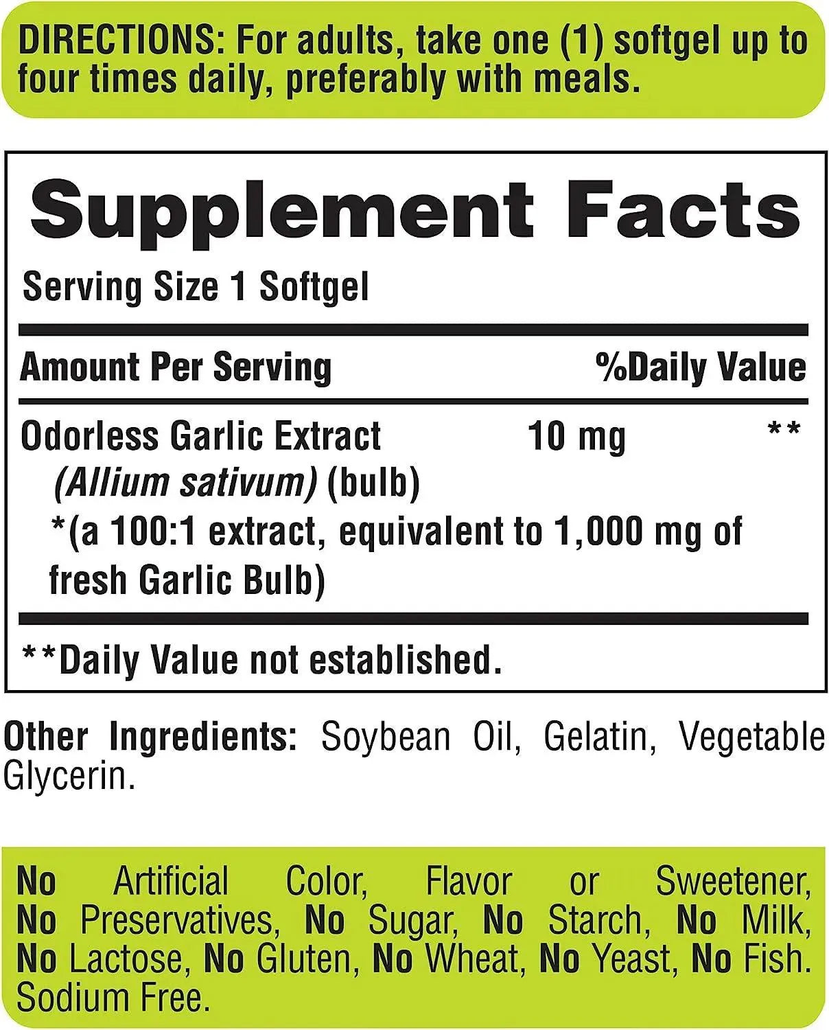 PURITAN'S PRIDE - Puritan's Pride Odorless Garlic 1000Mg. 500 Capsulas Blandas - The Red Vitamin MX - Suplementos Alimenticios - {{ shop.shopifyCountryName }}