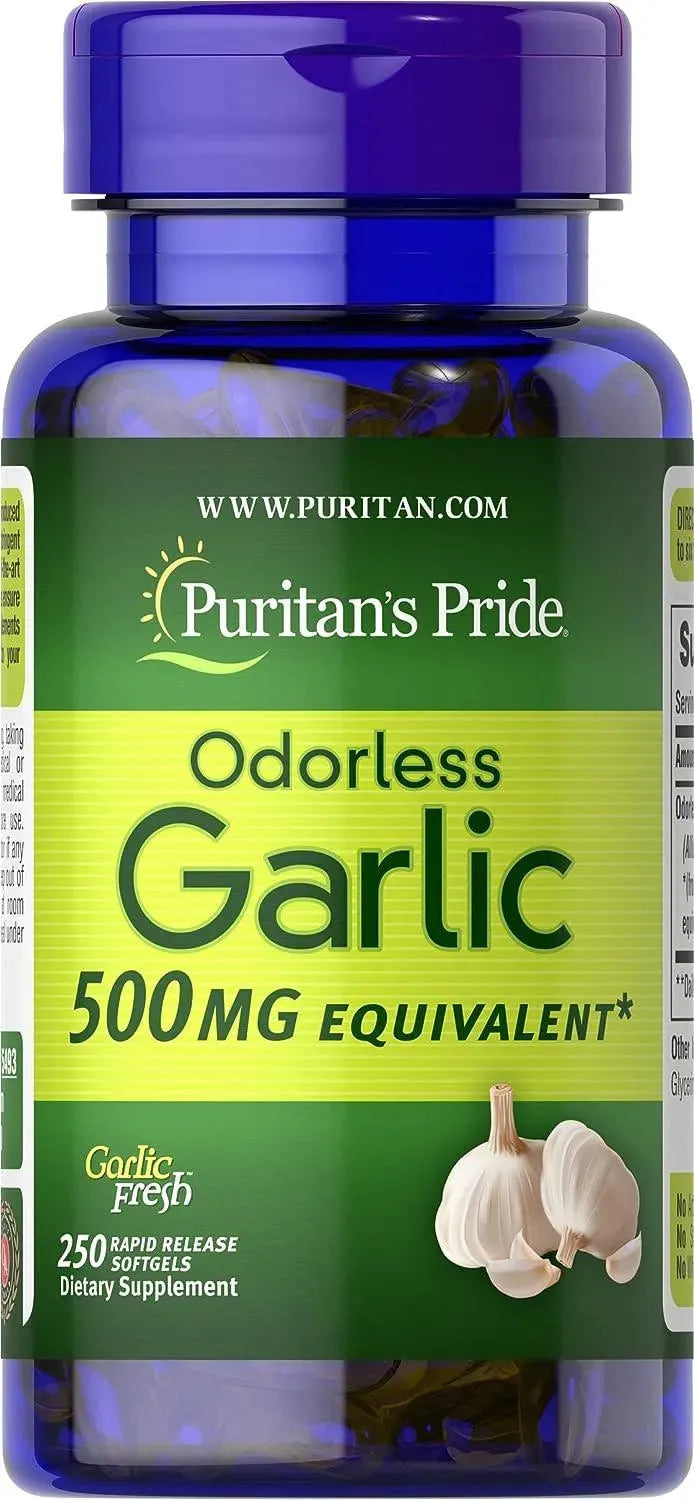 PURITAN'S PRIDE - Puritan's Pride Odorless Garlic 500Mg. 250 Capsulas Blandas - The Red Vitamin MX - Suplementos Alimenticios - {{ shop.shopifyCountryName }}