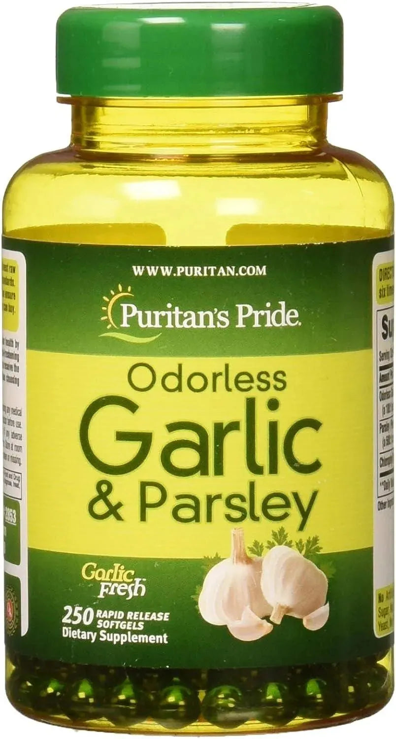PURITAN'S PRIDE - Puritan's Pride Odorless Garlic & Parsley 250 Capsulas Blandas - The Red Vitamin MX - Suplementos Alimenticios - {{ shop.shopifyCountryName }}