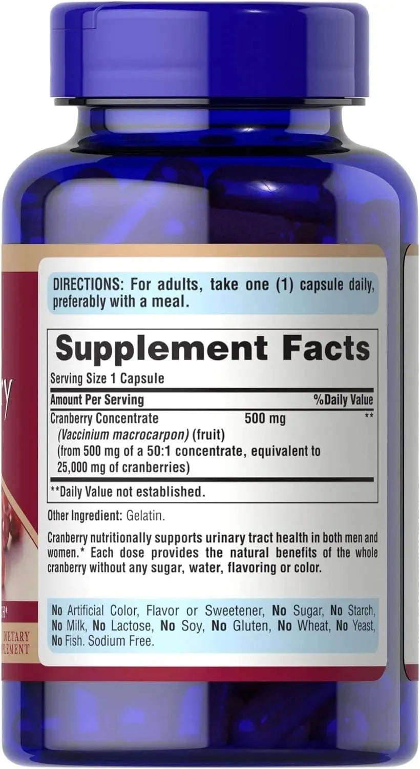 PURITAN'S PRIDE - Puritan's Pride One A Day Cranberry 500Mg. 120 Capsulas - The Red Vitamin MX - Suplementos Alimenticios - {{ shop.shopifyCountryName }}