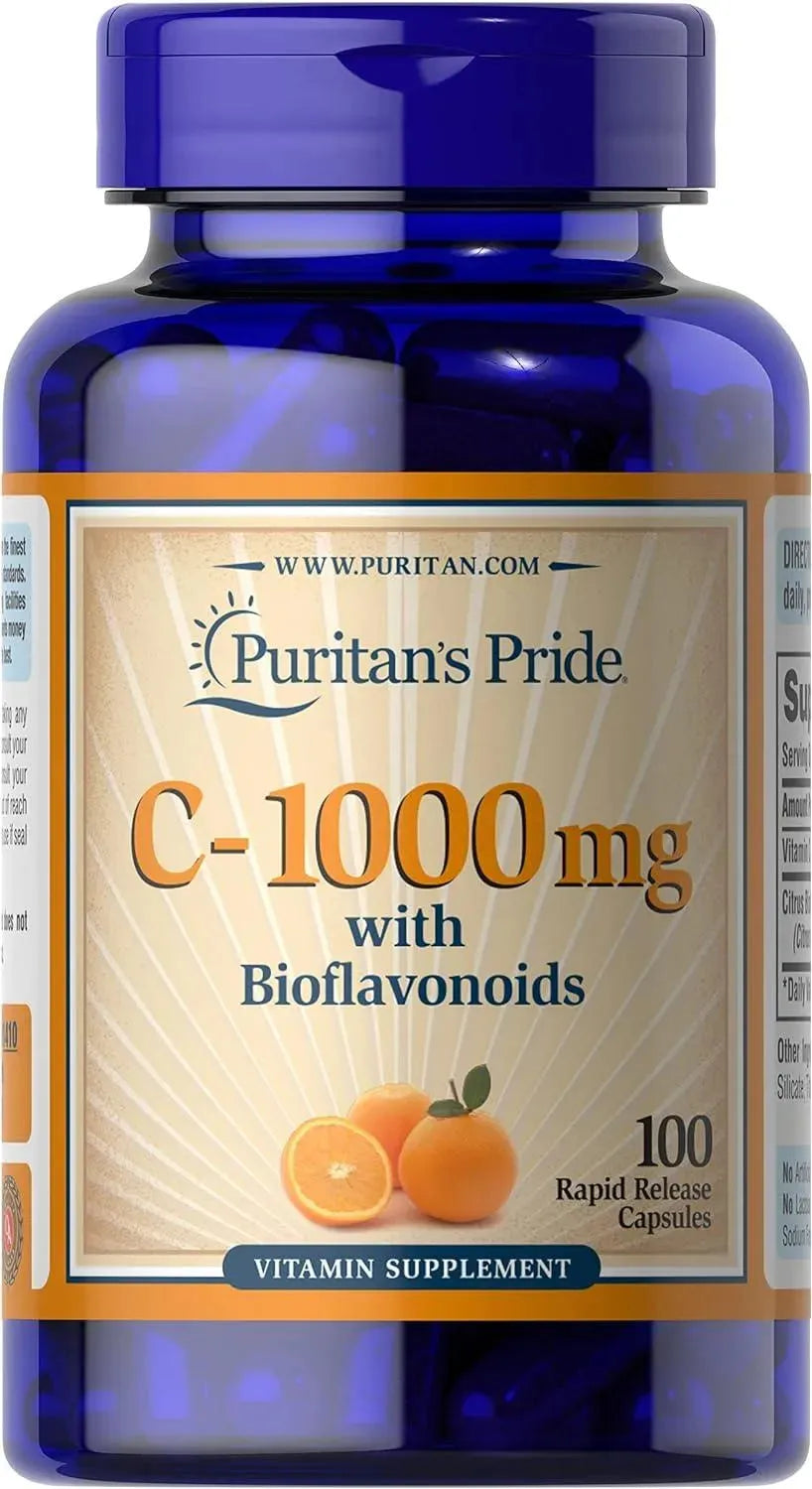PURITAN'S PRIDE - Puritan's Pride Vitamin C with Bioflavonoids 100 Capsulas - The Red Vitamin MX - Suplementos Alimenticios - {{ shop.shopifyCountryName }}
