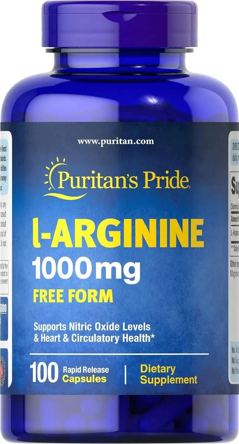 PURITAN'S PRIDE - Puritans Pride L-arginine 1000Mg. 100 Capsulas - The Red Vitamin MX - Suplementos Alimenticios - {{ shop.shopifyCountryName }}