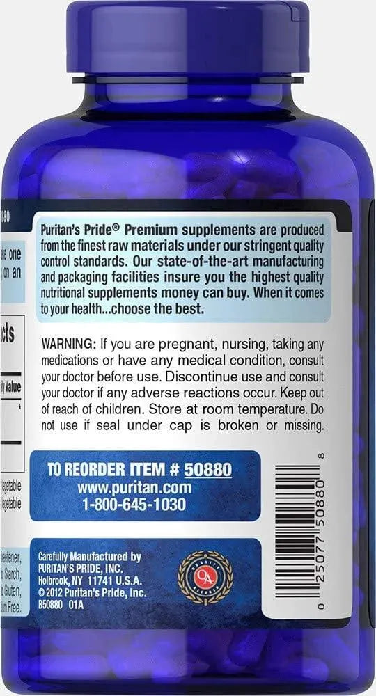 PURITAN'S PRIDE - Puritans Pride L-arginine 1000Mg. 100 Capsulas - The Red Vitamin MX - Suplementos Alimenticios - {{ shop.shopifyCountryName }}