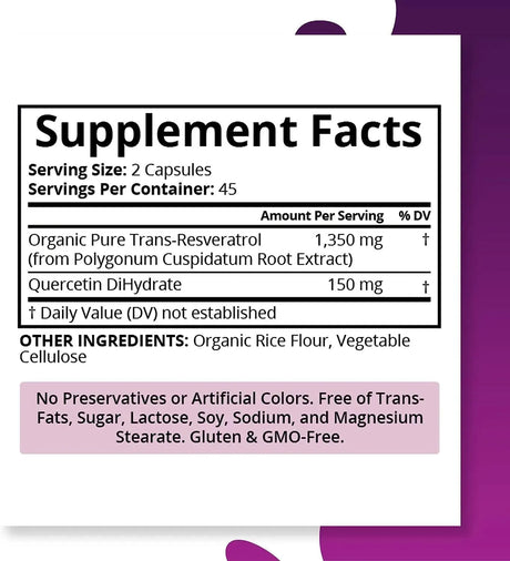 PURITY LABS - Purity Labs Pure Organic Trans-Resveratrol 90 Capsulas - The Red Vitamin MX - Suplementos Alimenticios - {{ shop.shopifyCountryName }}