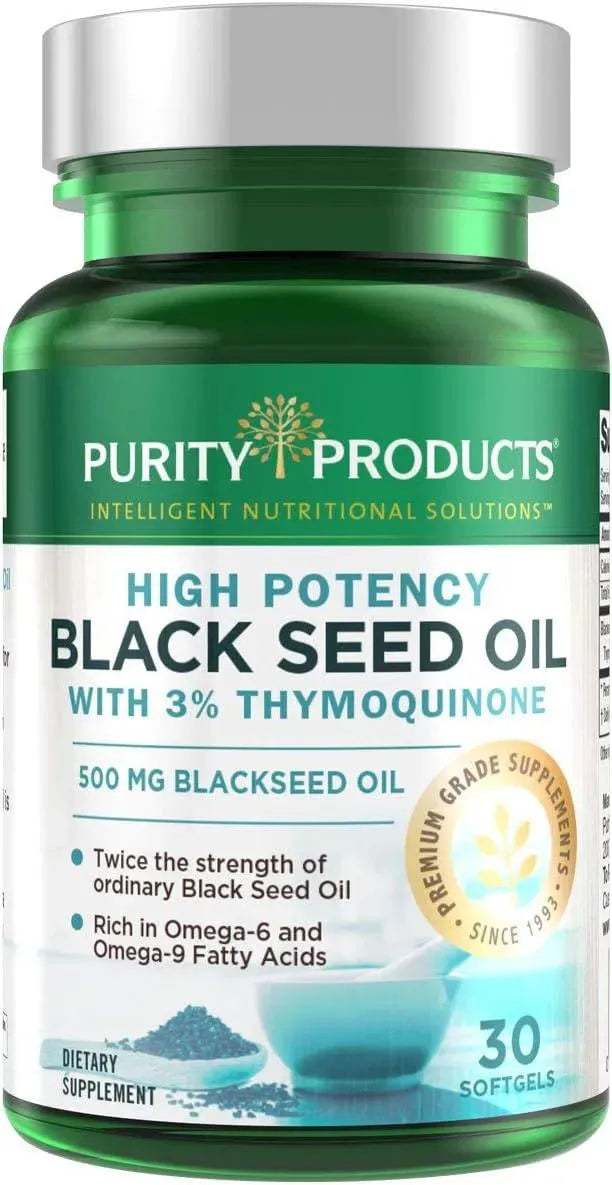 PURITY PRODUCTS - Purity Products High Potency Black Seed Oil 30 Capsulas Blandas - The Red Vitamin MX - Suplementos Alimenticios - {{ shop.shopifyCountryName }}