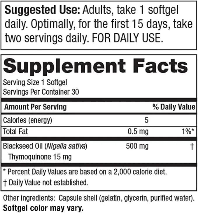 PURITY PRODUCTS - Purity Products High Potency Black Seed Oil 30 Capsulas Blandas - The Red Vitamin MX - Suplementos Alimenticios - {{ shop.shopifyCountryName }}