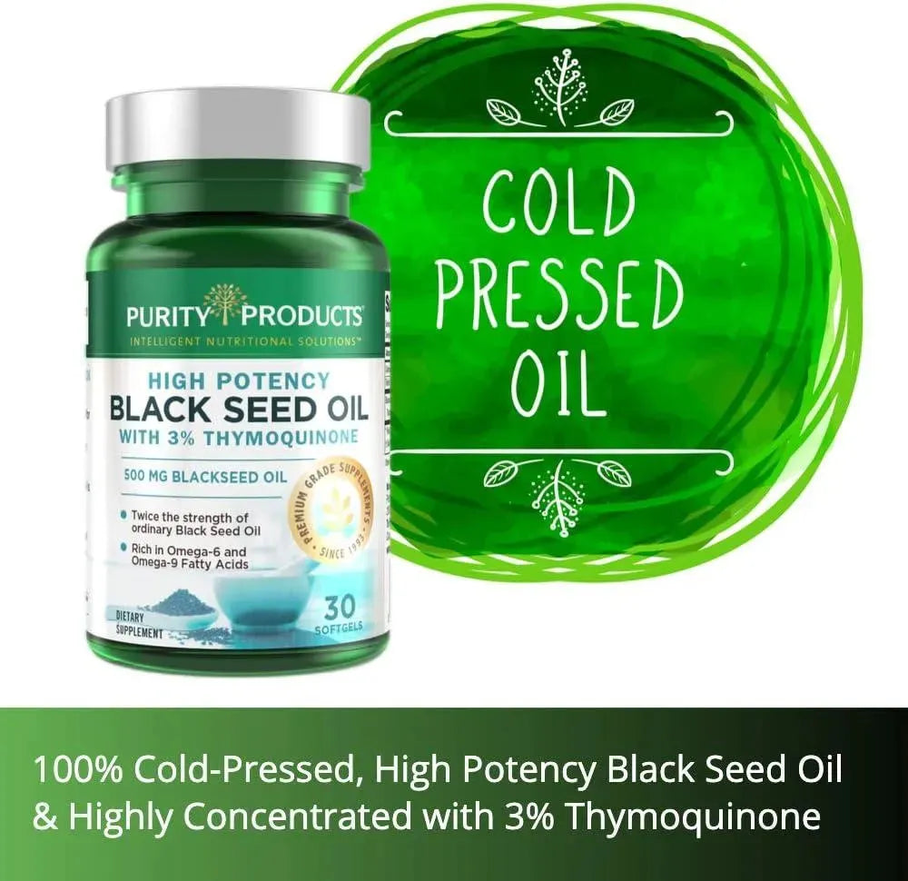 PURITY PRODUCTS - Purity Products High Potency Black Seed Oil 30 Capsulas Blandas - The Red Vitamin MX - Suplementos Alimenticios - {{ shop.shopifyCountryName }}
