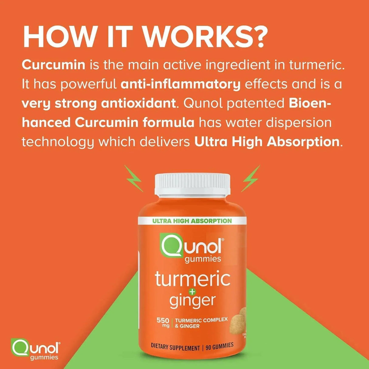QUNOL - Qunol Turmeric and Ginger Gummies 90 Gomitas - The Red Vitamin MX - Suplementos Alimenticios - {{ shop.shopifyCountryName }}