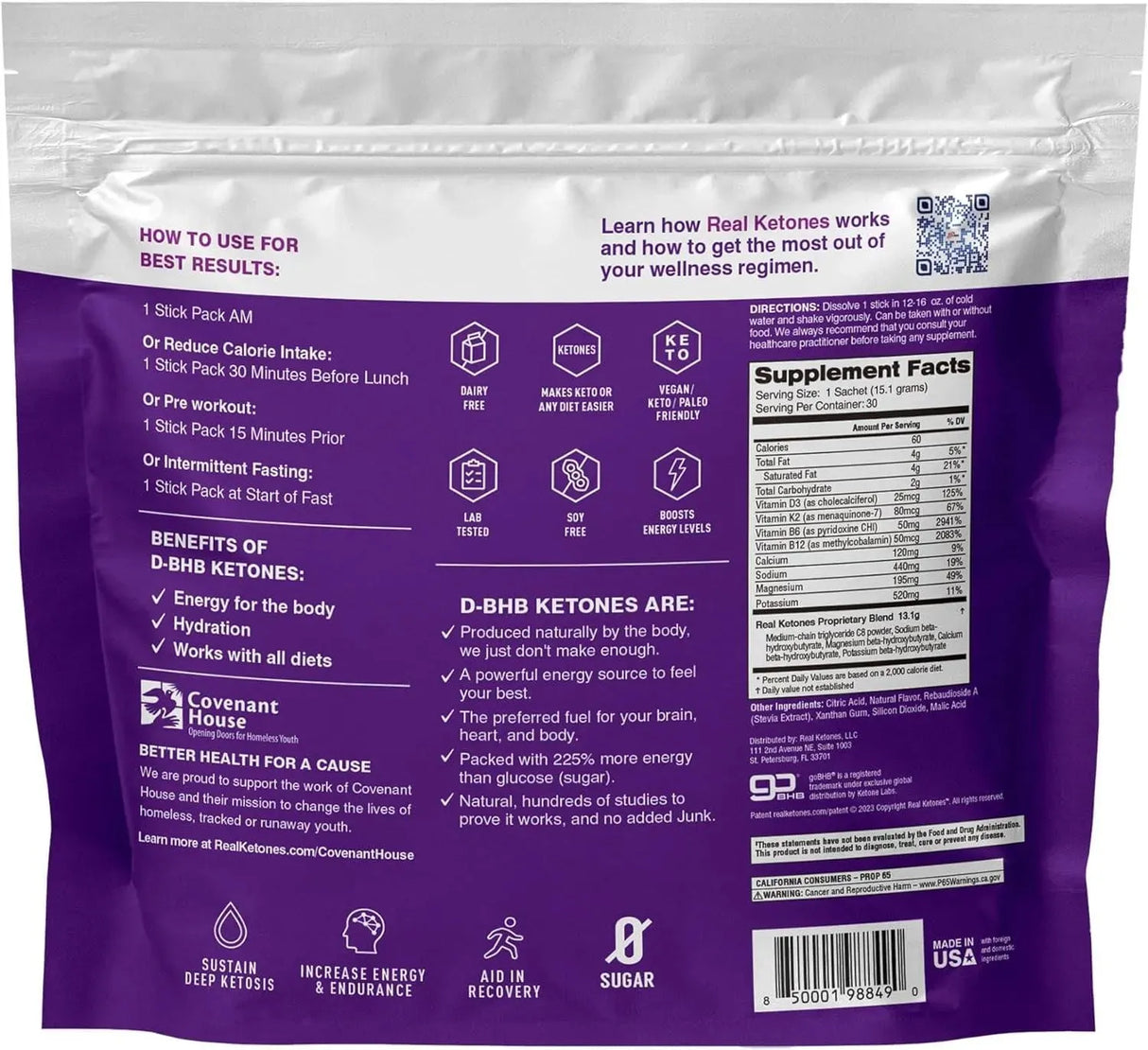 REAL KETONES - Real Ketones MCT & BHB Exogenous Ketones Drink Mix Grape 30 Paquetes - The Red Vitamin MX - Suplementos Alimenticios - {{ shop.shopifyCountryName }}