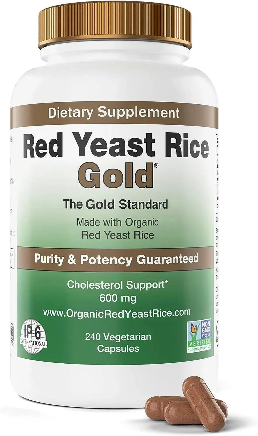 RED YEAST RICE GOLD - Red Yeast Rice Gold 600Mg. of Organic Red Yeast Rice 240 Capsulas - The Red Vitamin MX - Suplementos Alimenticios - {{ shop.shopifyCountryName }}