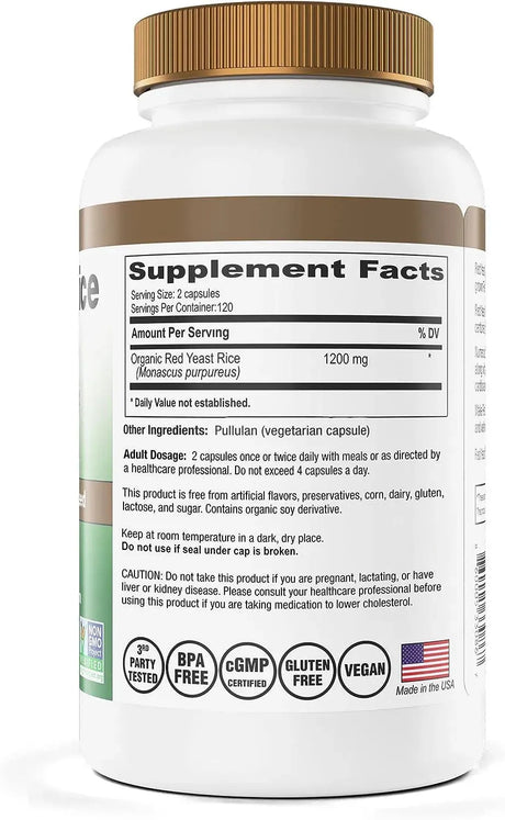 RED YEAST RICE GOLD - Red Yeast Rice Gold 600Mg. of Organic Red Yeast Rice 240 Capsulas - The Red Vitamin MX - Suplementos Alimenticios - {{ shop.shopifyCountryName }}