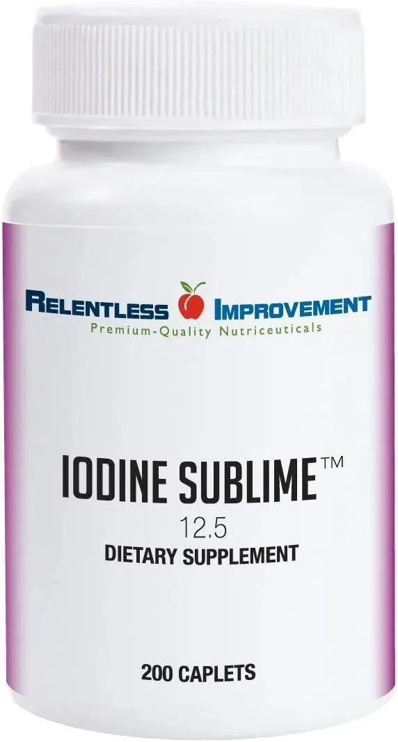 RELENTLESS IMPROVEMENT - Relentless Improvement Iodine Sublime 12.5Mg. 200 Tabletas - The Red Vitamin MX - Suplementos Alimenticios - {{ shop.shopifyCountryName }}