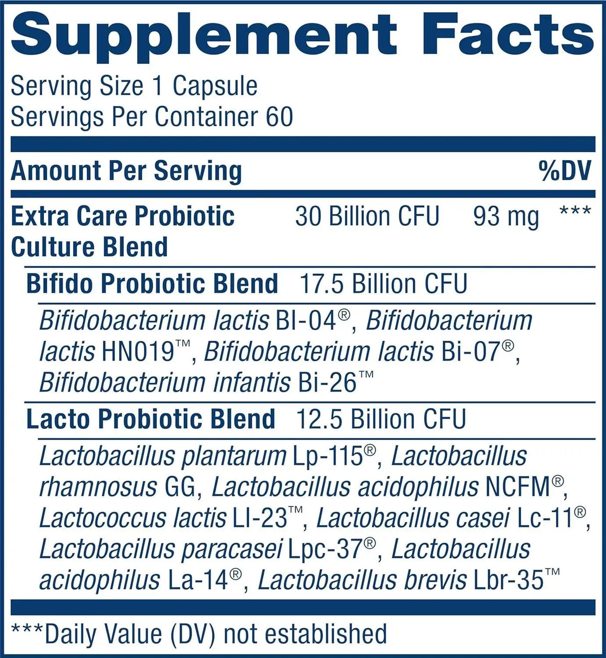 RENEWLIFE - Renew Life Extra Care Probiotic 30 Billion CFU 60 Capsulas - The Red Vitamin MX - Suplementos Alimenticios - {{ shop.shopifyCountryName }}