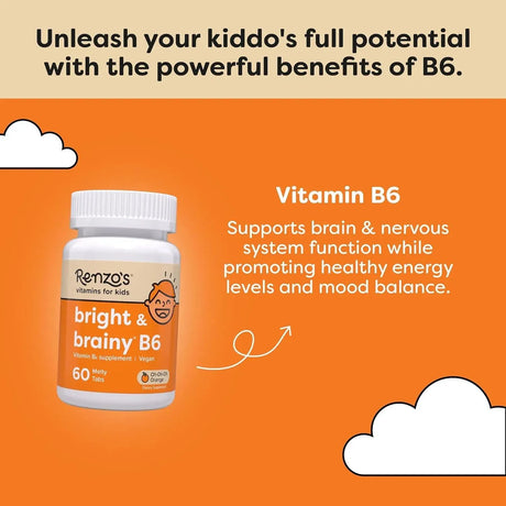 RENZO'S - Renzo’s Bright & Brainy Vitamin B6 60 Tabletas Disolubles - The Red Vitamin MX - Suplementos Alimenticios - {{ shop.shopifyCountryName }}