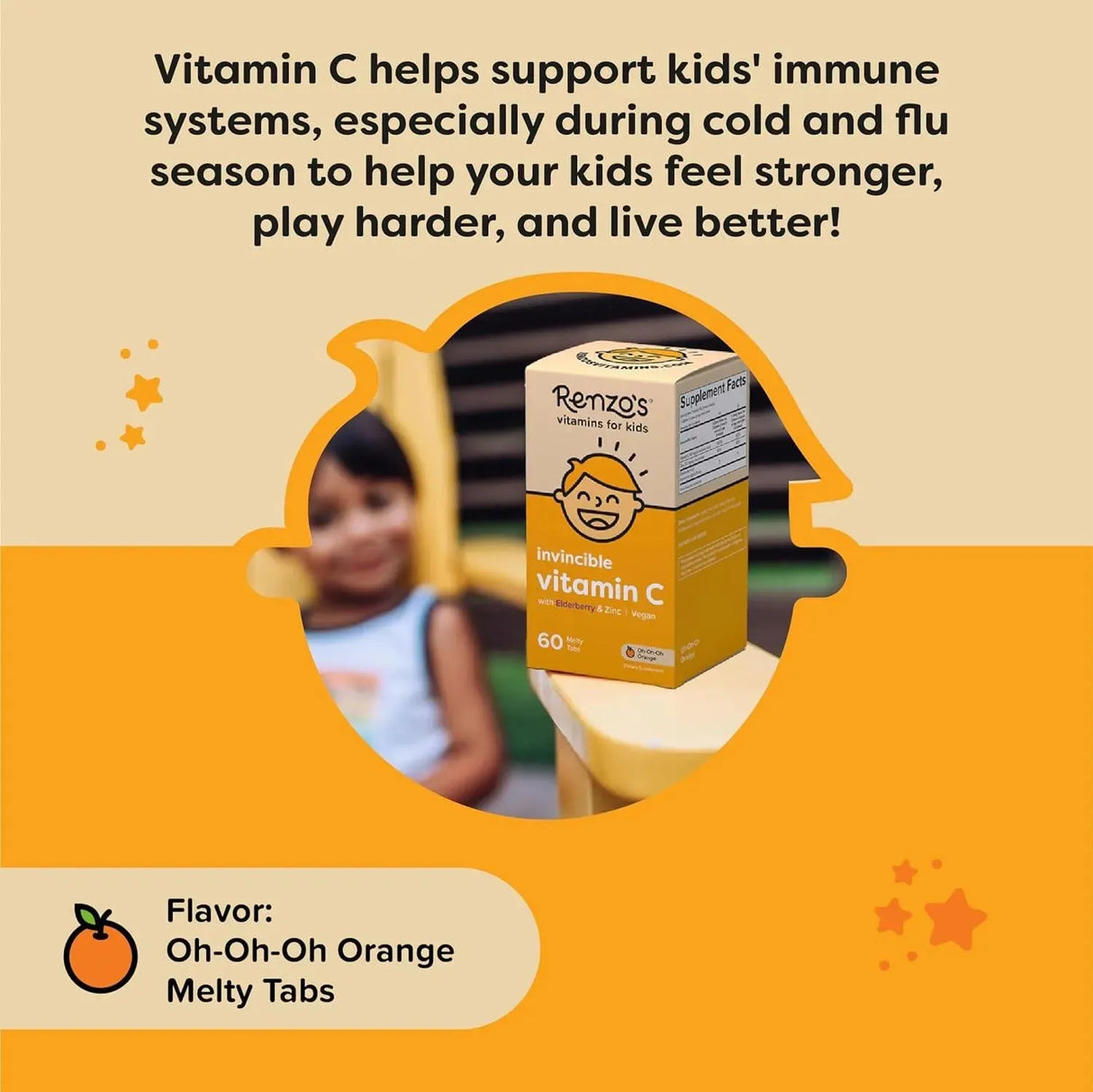 RENZO'S - Renzo's Invincible Vitamin C for Kids with Elderberry & Zinc 60 Tabletas - The Red Vitamin MX - Suplementos Alimenticios - {{ shop.shopifyCountryName }}