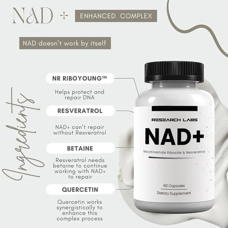 RESEARCH LABS - Research Labs NAD+ 60 Capsulas - The Red Vitamin MX - Suplementos Alimenticios - {{ shop.shopifyCountryName }}