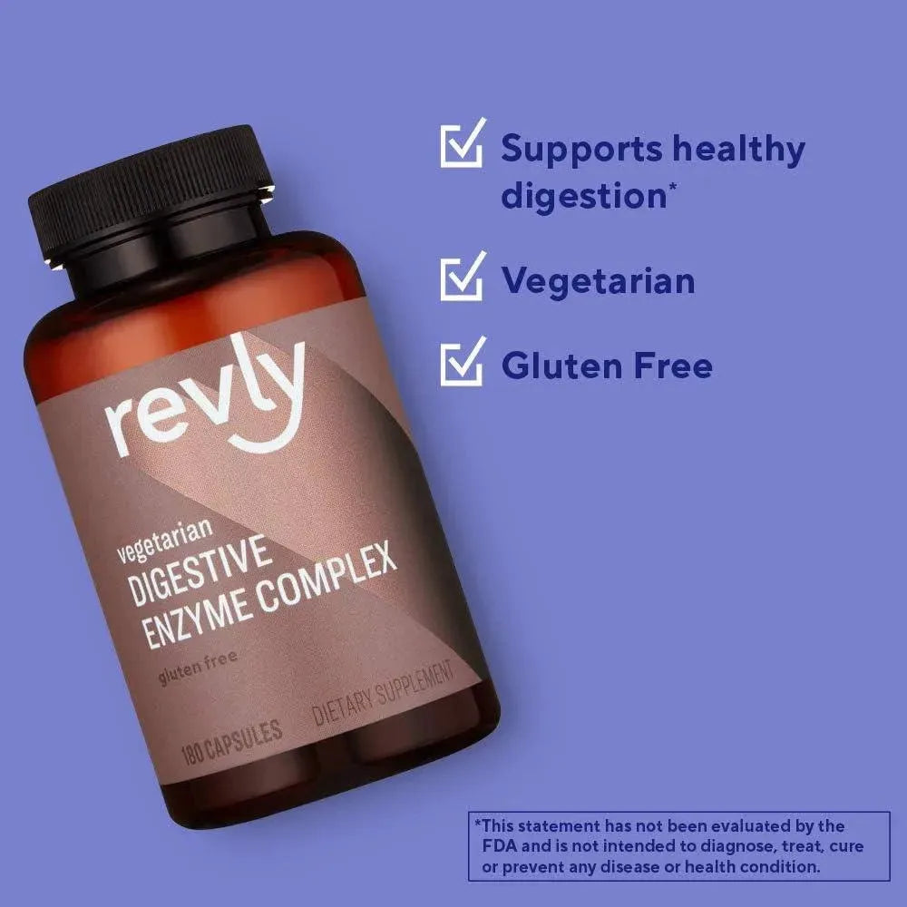REVLY - Revly Digestive Enzyme Complex 180 Capsulas - The Red Vitamin MX - Suplementos Alimenticios - {{ shop.shopifyCountryName }}
