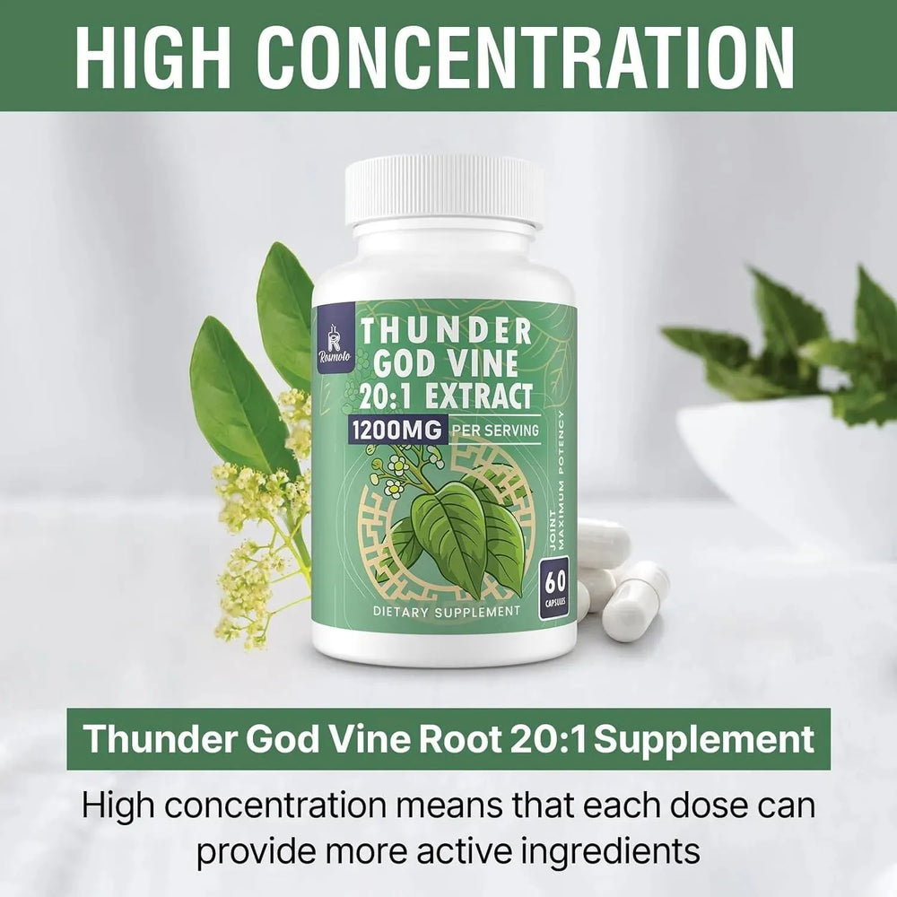ROSMOLO - Rosmolo Thunder God Vine Root Extract 20:1 1200Mg. 60 Capsulas - The Red Vitamin MX - Suplementos Alimenticios - {{ shop.shopifyCountryName }}