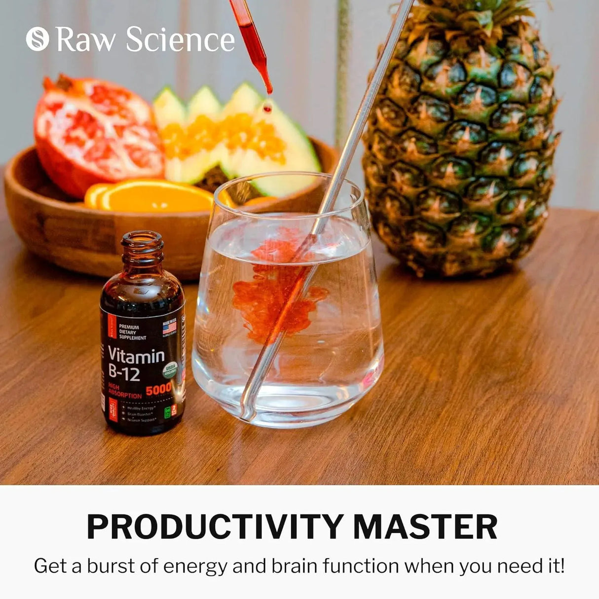 S RAW SCIENCE - S RAW SCIENCE Vitamin B12 Liquid Drops 5000mcg 2 Fl.Oz. - The Red Vitamin MX - Suplementos Alimenticios - {{ shop.shopifyCountryName }}