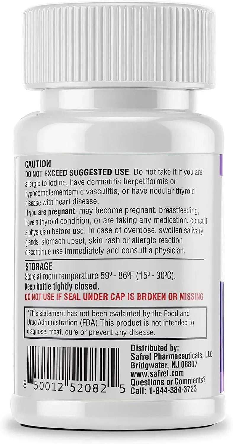 SAFREL - Safrel Potassium Iodide 65Mg. 60 Tabletas - The Red Vitamin MX - Suplementos Alimenticios - {{ shop.shopifyCountryName }}