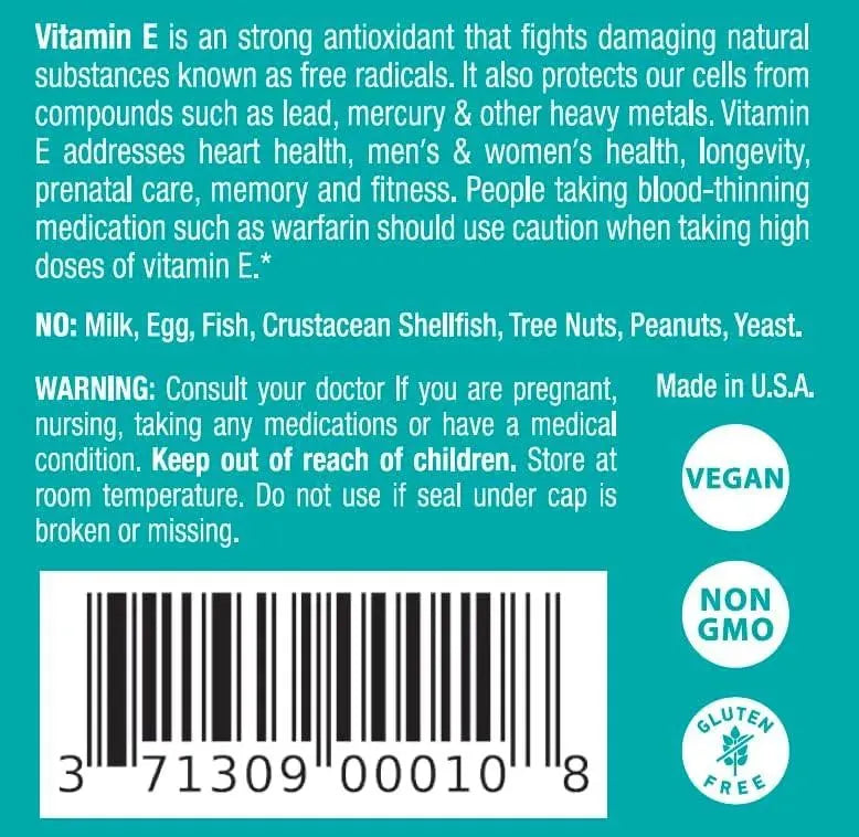 SAFREL - Safrel Vitamin E 180Mg. 240 Capsulas Blandas - The Red Vitamin MX - Suplementos Alimenticios - {{ shop.shopifyCountryName }}