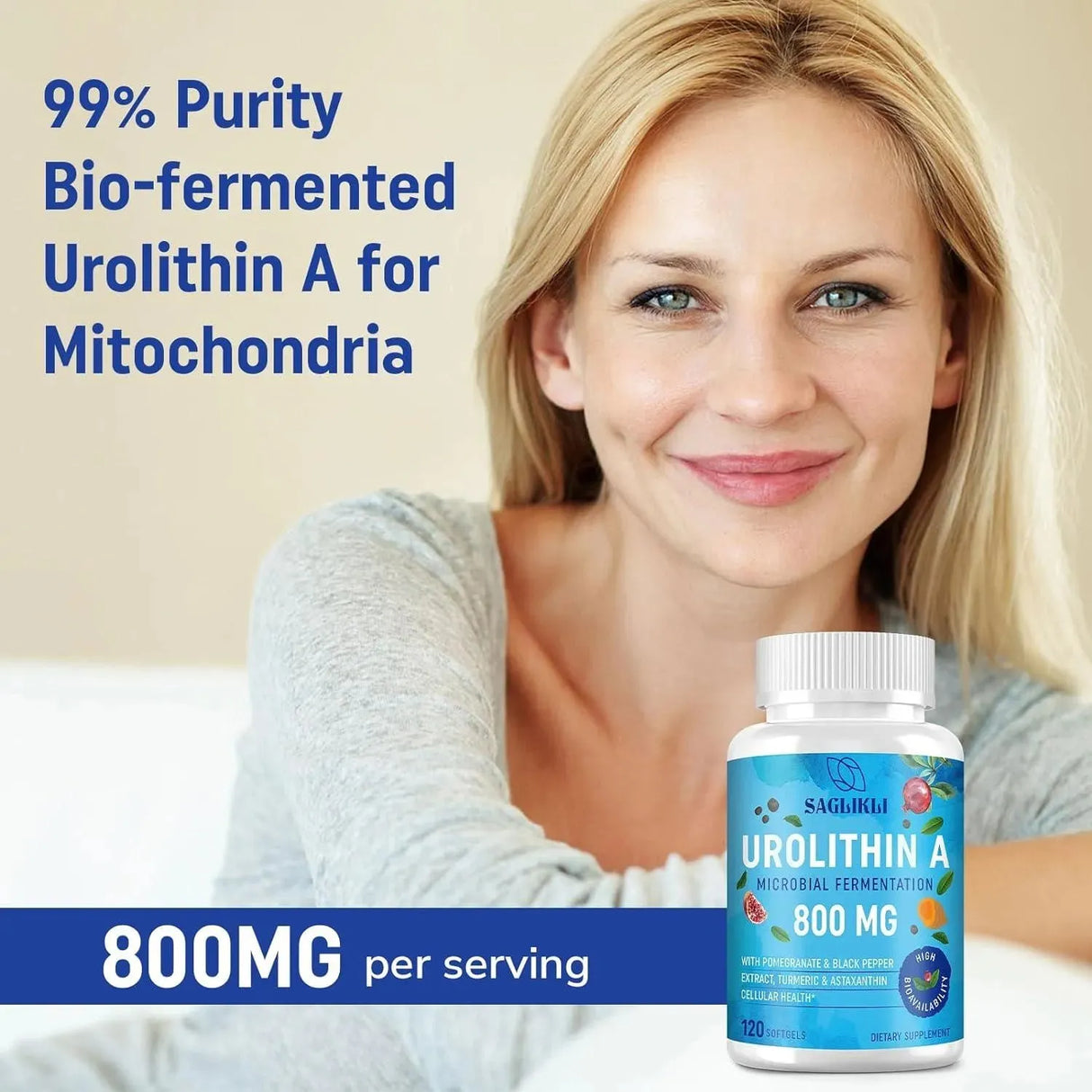 SAGLIKLI - Saglikli Urolithin A 800Mg. 120 Capsulas 2 Pack - The Red Vitamin MX - Suplementos Alimenticios - {{ shop.shopifyCountryName }}