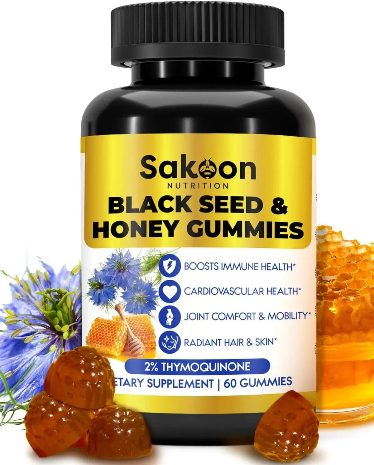 SAKOON - Sakoon nutrition Black Seed Oil & Honey Gummies 60 Gomitas - The Red Vitamin MX - Suplementos Alimenticios - {{ shop.shopifyCountryName }}
