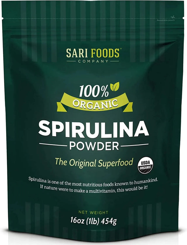 SARI FOODS - Sari Foods Co Organic Spirulina Powder 454Gr. - The Red Vitamin MX - Suplementos Alimenticios - {{ shop.shopifyCountryName }}