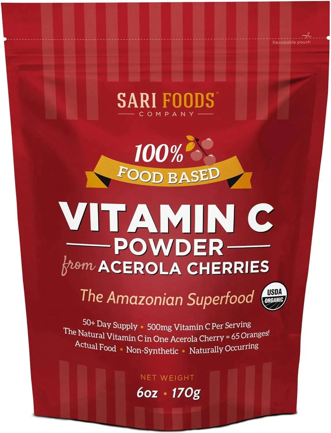 SARI FOODS - Sari Foods Organic Acerola Cherry Powder 170Gr. - The Red Vitamin MX - Suplementos Alimenticios - {{ shop.shopifyCountryName }}